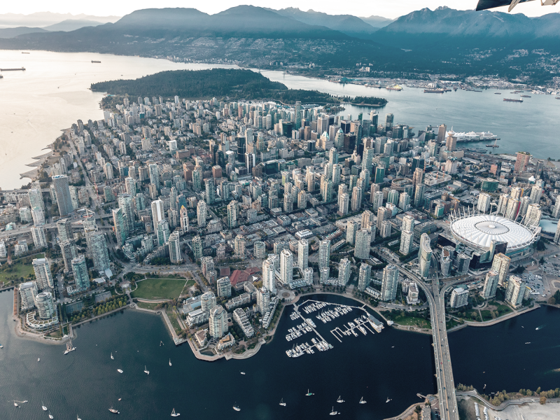 Aerial View of Downtown Vancouver